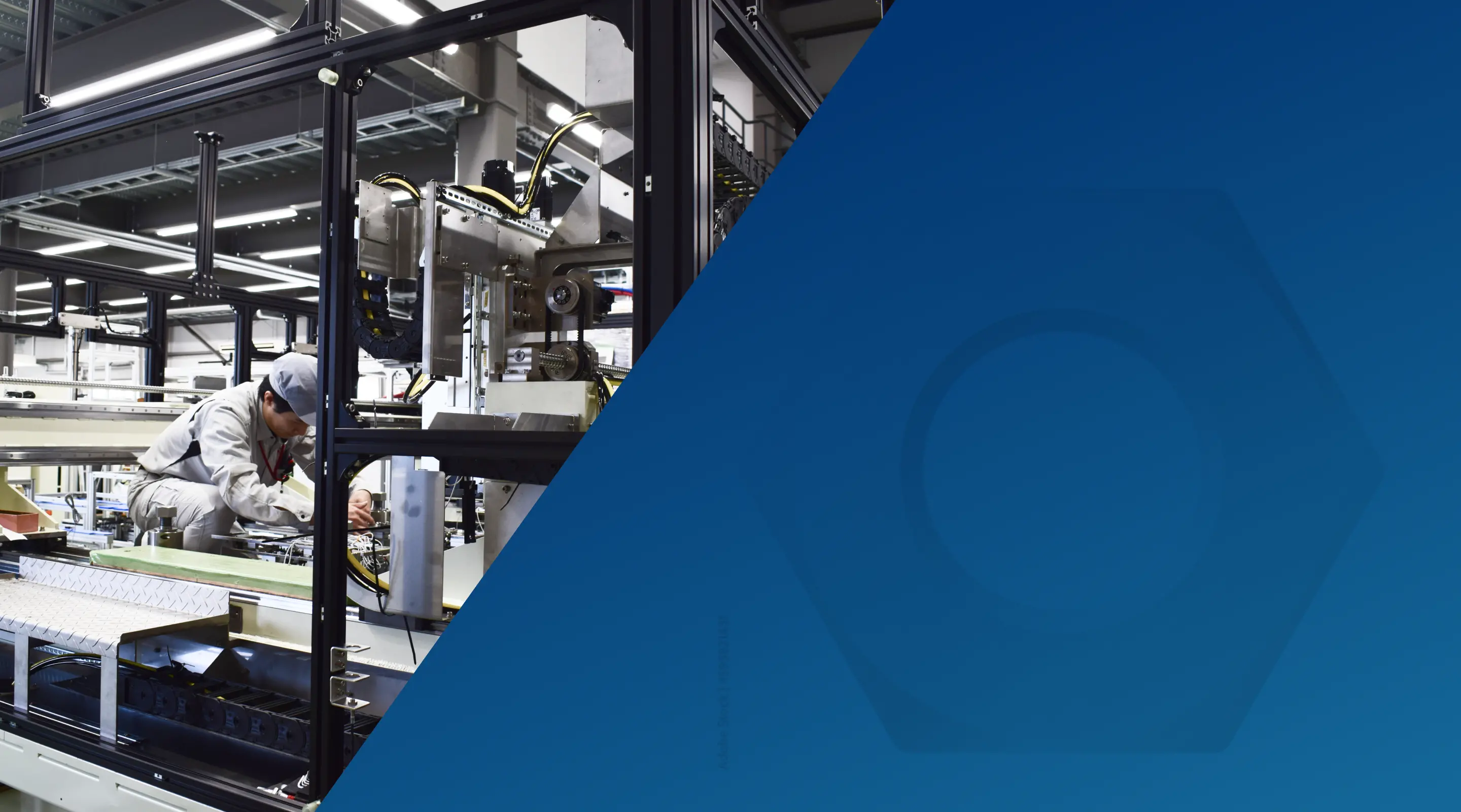 機械と社員社員